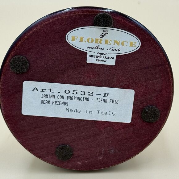 Giuseppe Armani "Dear Friends" Figurine Florence Lady with Poodle & Gold 1994 - Picture 11 of 11